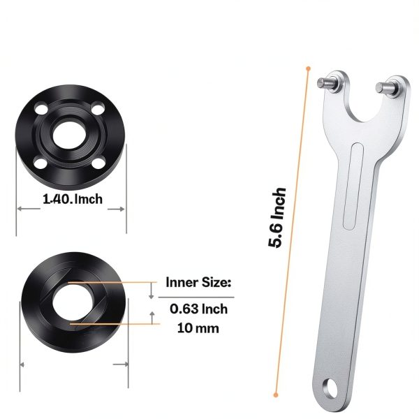 HOBEREROK Angle Grinder Nut Wrench Carbon Steel Kit-1