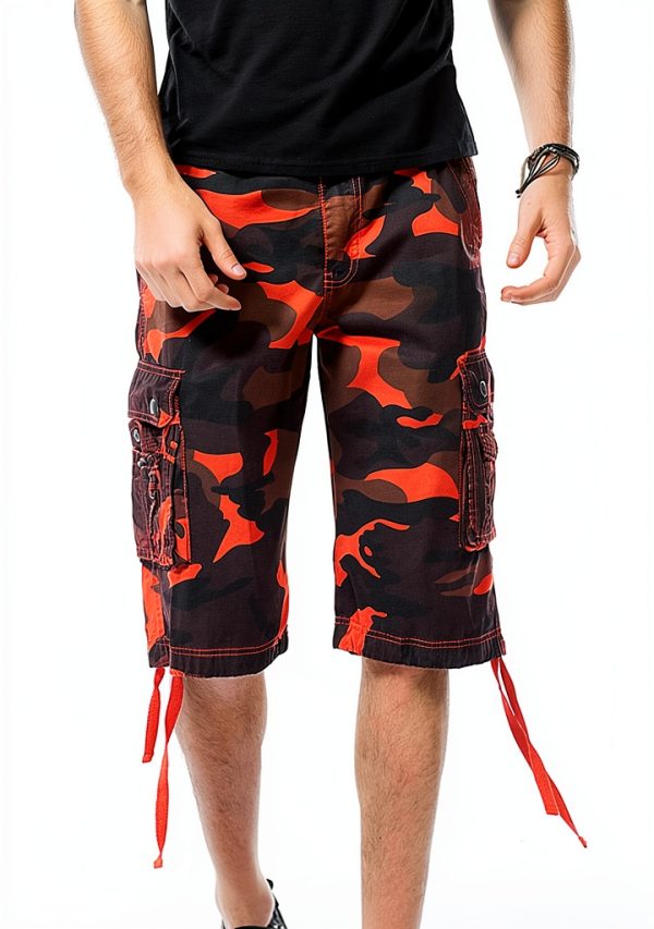 Maiyifu Mens Cargo Shorts Multi Pocket Outdoor Casual Wear-2