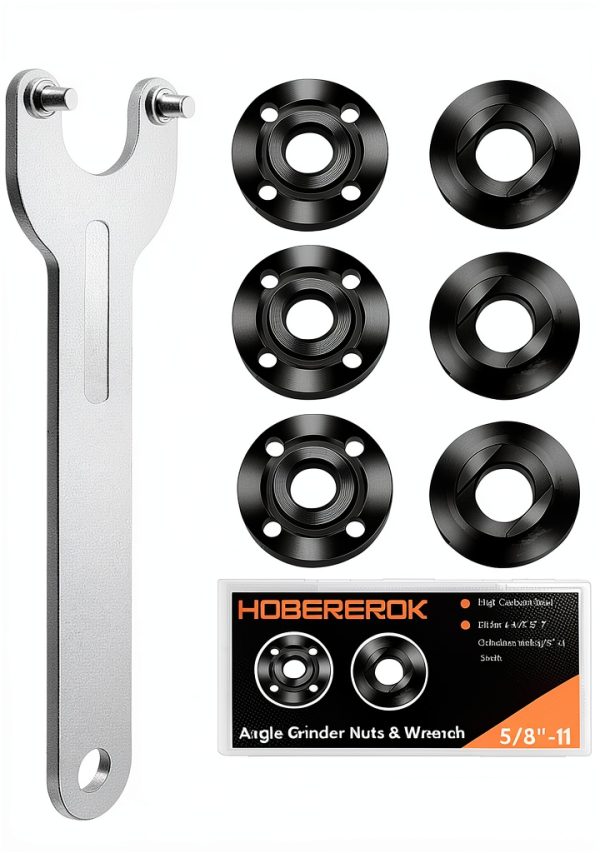HOBEREROK Angle Grinder Nut Wrench Carbon Steel Kit-0