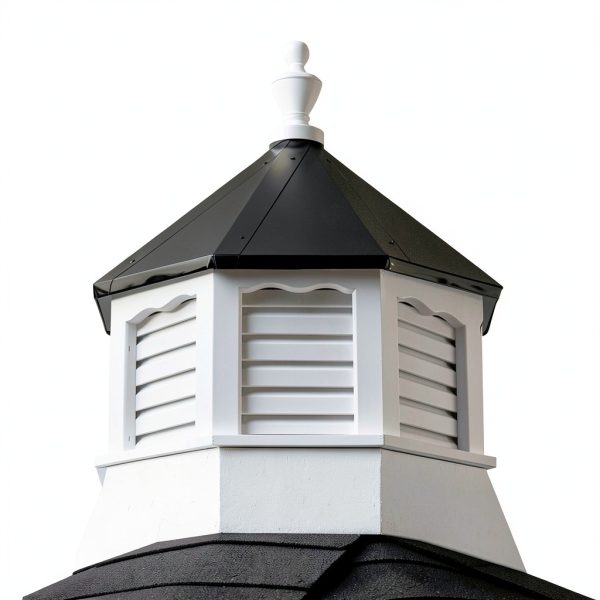 Accentua Cupola White Black Roof Metal Surface Louvered-1