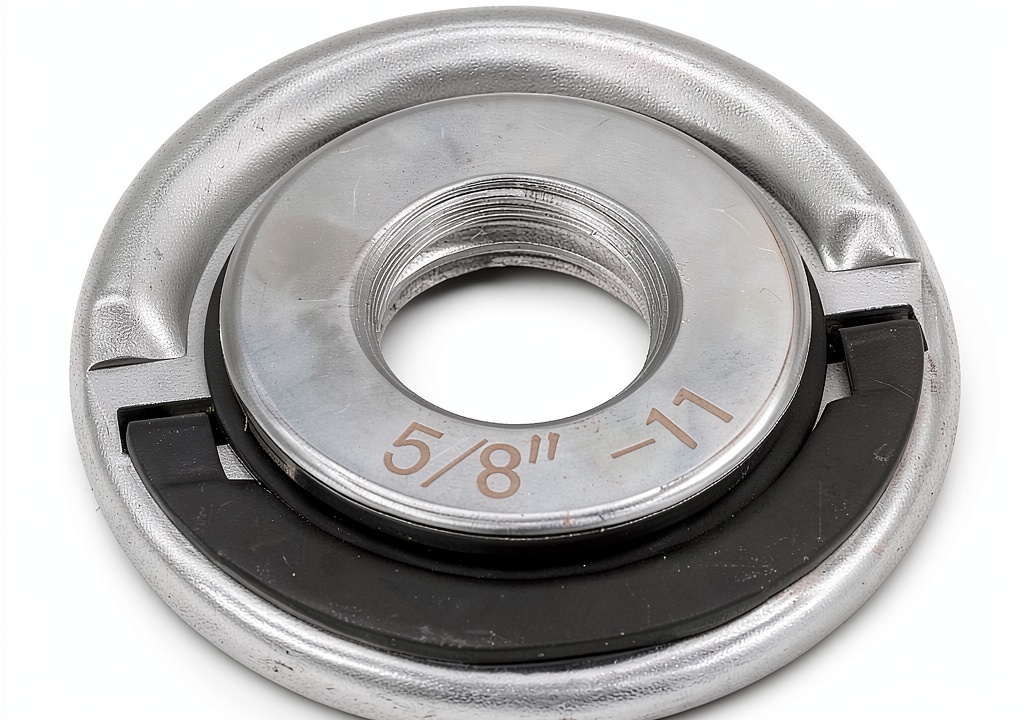 'Superior Electric Thumb Flange installed on a grinder'