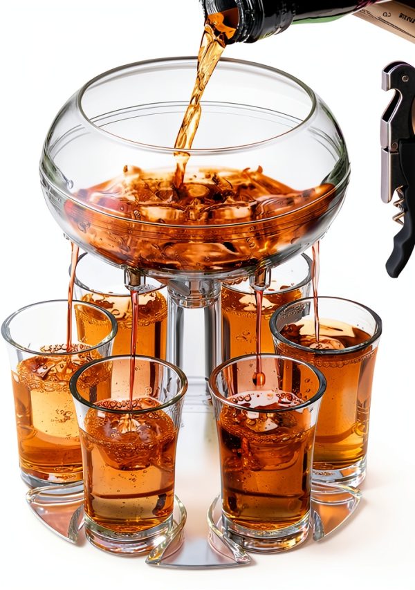 Generic 6 Slot Shot Dispenser Clear Acrylic Bar Essential-0