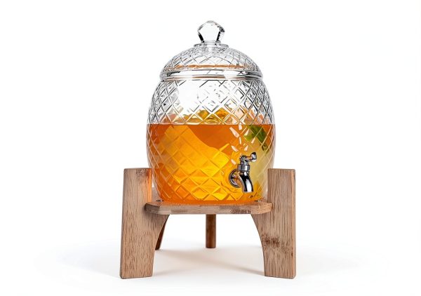 TURAOHU Wood Drink Dispenser Stand-3