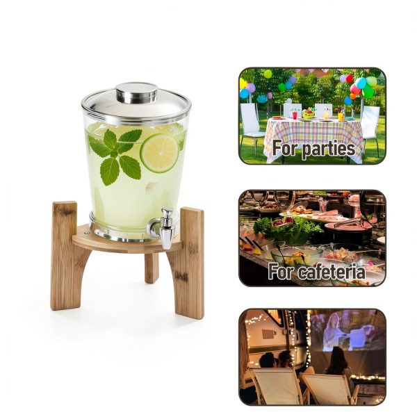 TURAOHU Wood Drink Dispenser Stand-6
