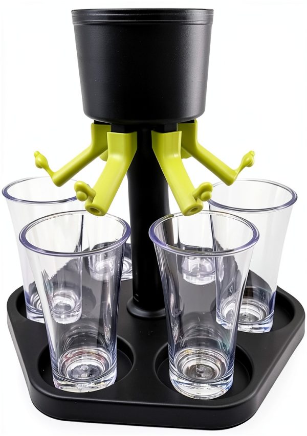 TSKVT Shot Dispenser Set Liquor Decanter with 6 Hex Glasses TSKVT002-3