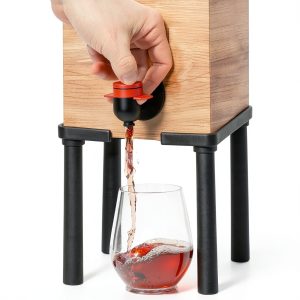 Wine Dispenser Stand IMPRESA Black Plastic 3L Modern Model 7184-0