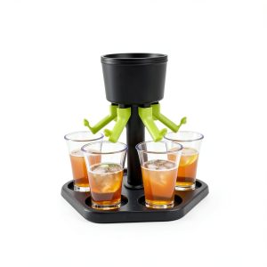 TSKVT Shot Dispenser Set Liquor Decanter with 6 Hex Glasses TSKVT002-1