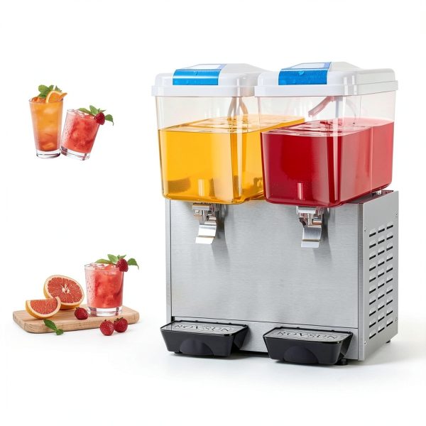 Refrigerated Beverage Dispenser ROVSUN 9.6 Gallon PC Steel-3