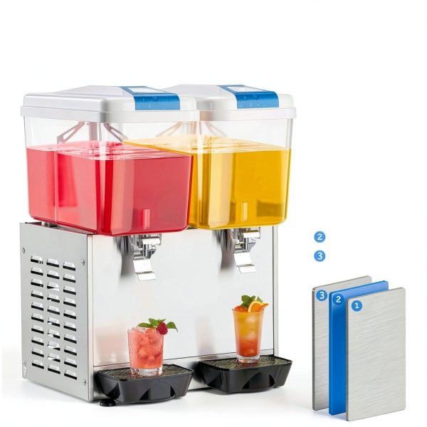 Refrigerated Beverage Dispenser ROVSUN 9.6 Gallon PC Steel-2