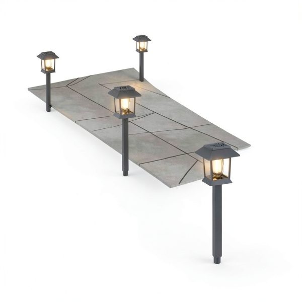 Solar Lights Outdoor Greluna 12 Pack Pathway Lights 3000K Waterproof-7