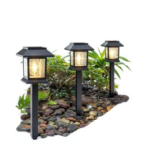 Solar Lights Outdoor Greluna 12 Pack Pathway Lights 3000K Waterproof-0