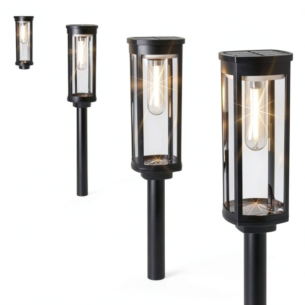 Solar Pathway Lights 6 Pack COXSENI Waterproof Bright Warm White-0