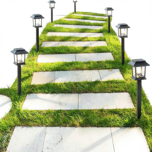 Solar Lights Outdoor Greluna 12 Pack Pathway Lights 3000K Waterproof-5